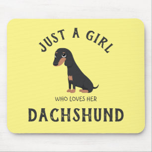 Tapis De Souris Juste une fille qui aime son Dachshund Mouse Pad