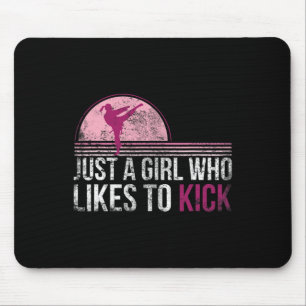 Tapis De Souris Juste Une Fille Qui Aime Tuer Karate Arts Martiaux