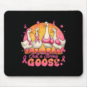 Tapis De Souris Juste Une Oie Forte Pink Ribbon Cancer du Sein Awa