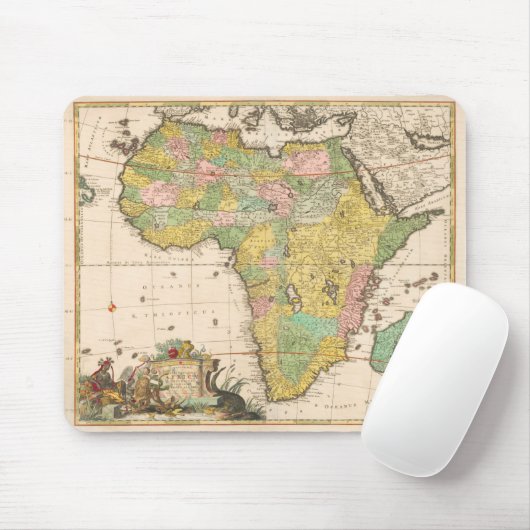 Tapis De Souris Kaart van Afrika (vers 1690) par Carel Allard. (Avec souris)