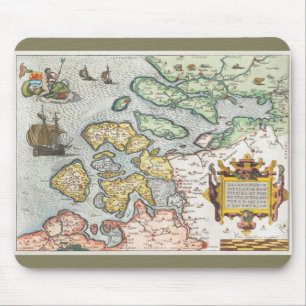 Tapis De Souris Kaart van Zeeland (1592) de Frans Hogenberg.