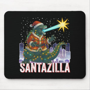 Tapis De Souris Kaiju Noël Santazilla Monstre Japonais Dinosaure