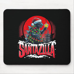 Tapis De Souris Kaiju Noël Santazilla Monstre Japonais Dinosaure