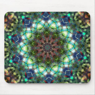 Tapis De Souris Kaléidoscope circulaire sous acrylique