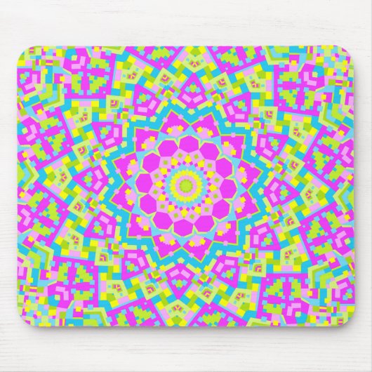 Tapis De Souris Kaleidoscope coloré 09 (Devant)