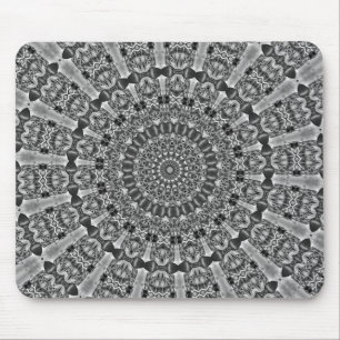 Tapis De Souris Kaléidoscope étoile grise