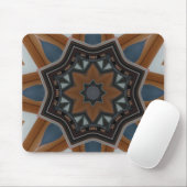 Tapis De Souris Kaléidoscope étoile marron (Avec souris)