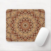 Tapis De Souris Kaléidoscope Étoile Marron Clair (Avec souris)