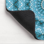 Tapis De Souris Kaleidoscope / Mandala bleu clair (Coin)