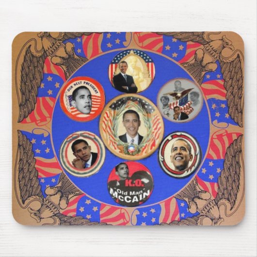 Tapis De Souris Kaléidoscope Mousepad d'Obama (Devant)