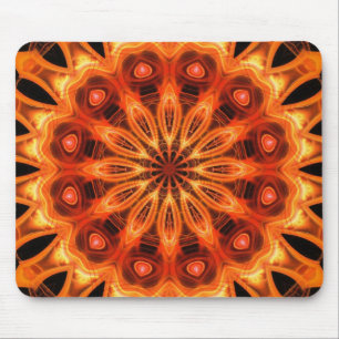 Tapis De Souris Kaléidoscope orange 05