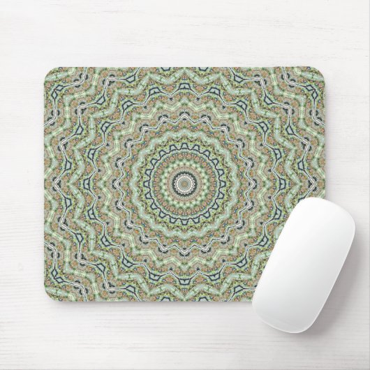 Tapis De Souris Kaleidoscope vert (Avec souris)