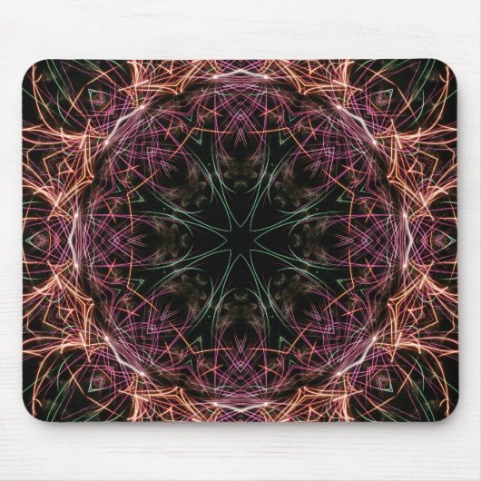 Tapis de souris kaléidoscope Web de couleur (Devant)
