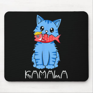 Tapis De Souris Kamala Cat Mange Du Poisson Drôle Harris Trump 202