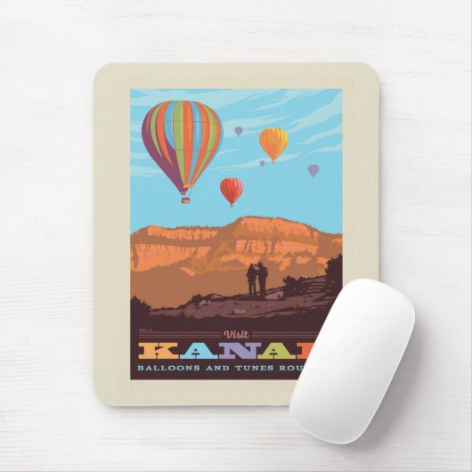 Tapis De Souris Kanab, Utah | Ballons Et Roundup De Tunes (Avec souris)