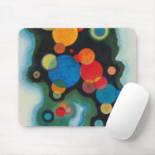 Tapis De Souris Kandinsky Deepened Impulse Abstract Oil on Canvas (Avec souris)