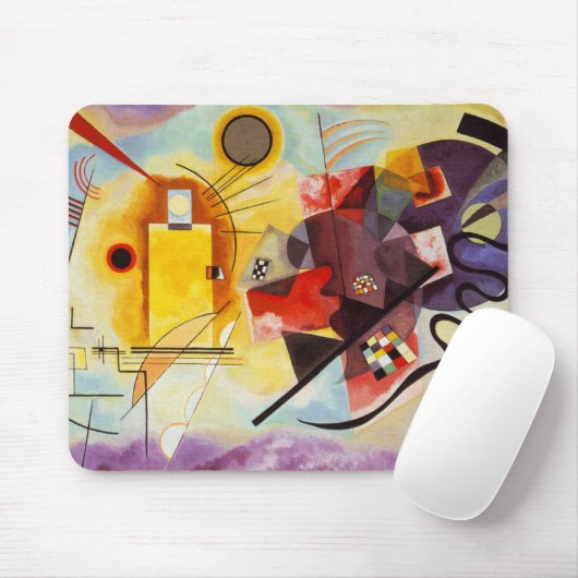 Tapis De Souris Kandinsky jaune bleu (Avec souris)