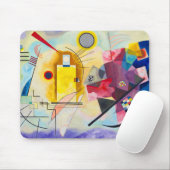 Tapis De Souris Kandinsky jaune-rouge-bleu (Avec souris)