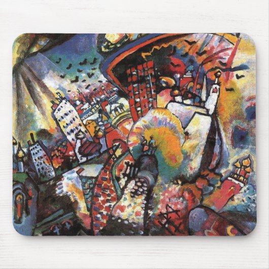 Tapis De Souris Kandinsky Moscou I Cityscape peinture Abstraite (Devant)