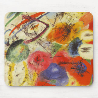 Tapis De Souris Kandinsky Noir frappe la peinture Abstraite