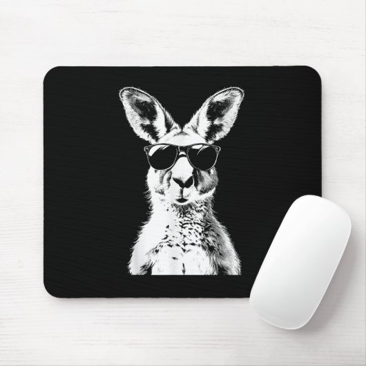 Tapis De Souris Kangaroo Porter des lunettes de soleil drôle Anima (Avec souris)