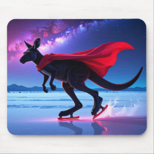 Tapis De Souris Kangourou de patinage sauvage sur glace