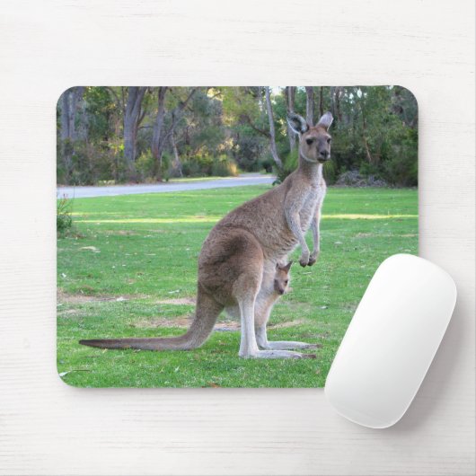 Tapis De Souris Kangourou et Joey (Avec souris)