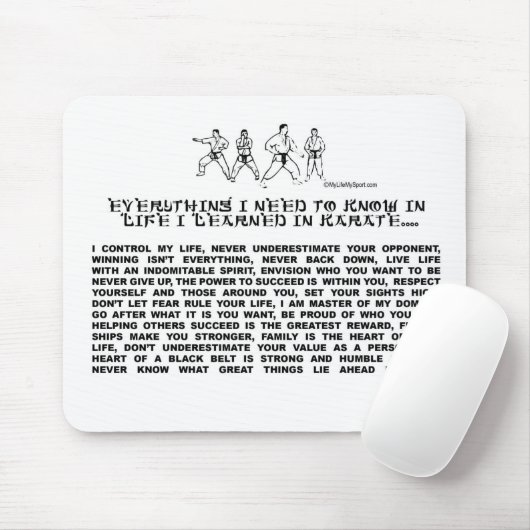 TAPIS DE SOURIS KARATE (Avec souris)