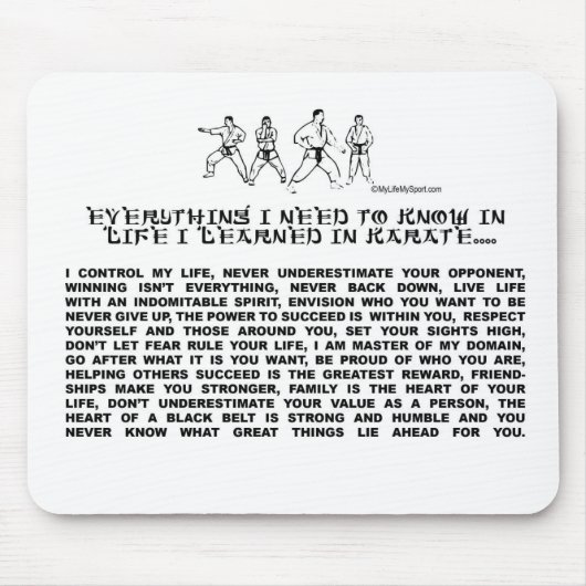 TAPIS DE SOURIS KARATE (Devant)