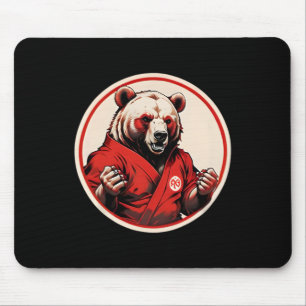 Tapis De Souris Karate Bear Plush - Arts Martiaux Inspiré Red Home