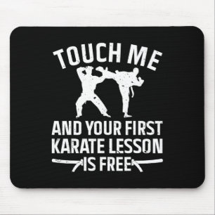 Tapis De Souris Karate cool Art Pour Hommes Femmes Karate Black Be