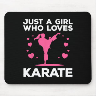 Tapis De Souris Karate Drôle Pour Femmes Filles Karate Ceinture No