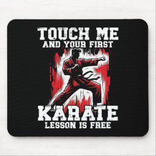 Tapis De Souris Karate Drôle Pour Hommes Judo Touchez-Moi Premier