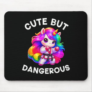 Tapis De Souris Karate drôle Unicorn mignonne mais dangereux Karat