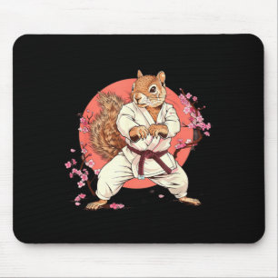 Tapis De Souris Karate Écureuil Sakura Kickboxing Arts Martiaux