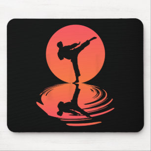 Tapis De Souris Karate Et Kung Fu Silhouette Shotokan Cadeau Marti