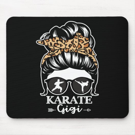 Tapis De Souris Karate Gigi Chignon Décoiffé Drôle de Combattant d (Devant)
