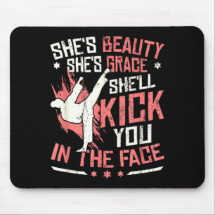 Tapis De Souris Karate Girl aime le karaté