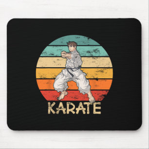Tapis De Souris Karate Grunge Design Karate Fighter fait poinçon d