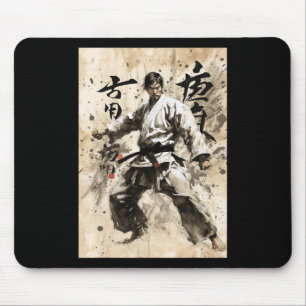 Tapis De Souris Karate Kyokushin Calligraphie Japonaise Arts Marti