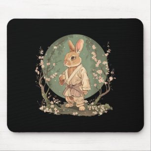 Tapis De Souris Karate Lapin Jiu-Jitsu MMA Taekwondo Arts Martiaux