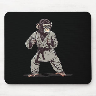Tapis De Souris Karaté Singe Kickboxing Judo Jiu-jitsu Mma Arts Ma