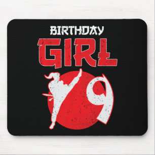 Tapis De Souris Karate Taekwondo 9 Ans Anniversaire Arts Martiaux