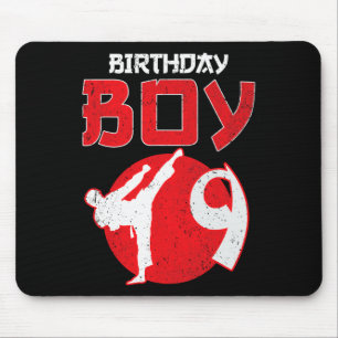 Tapis De Souris Karate Taekwondo 9 Ans Anniversaire Arts Martiaux