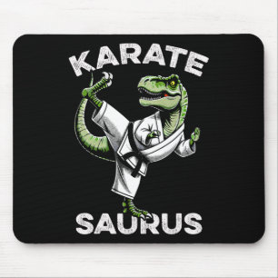 Tapis De Souris Karatesaurus T-rex Karaté Dino Drôle Dinosaure Mar