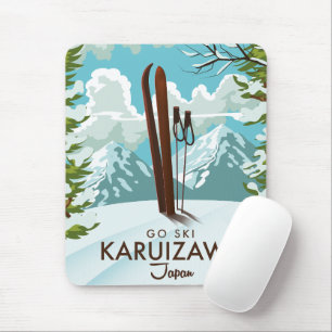 Tapis De Souris Karuizawa Japon poster Voyage de ski