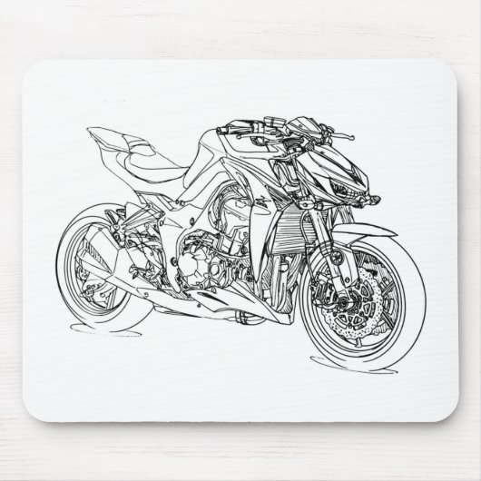Tapis De Souris Kaw Z1000 2014 (Devant)