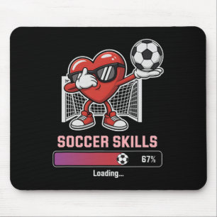 Tapis De Souris Kawaii Amour Football Compétences de cœur Chargeme