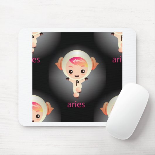 Tapis De Souris kawaii aries (Avec souris)