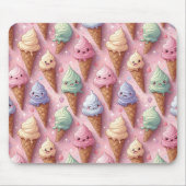 Tapis De Souris Kawaii Art Ice Cream Cones (Devant)